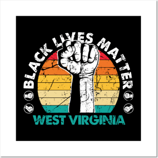 West Virginia black lives matter political protest Posters and Art